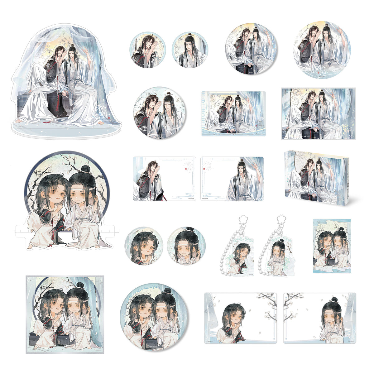 Mo Dao Zu Shi (Grandmaster of Demonic Cultivation) Anime Merchandise - Whisper Series | Wei Wuxian & Lan Wangji Standee / Badge / Blind Box